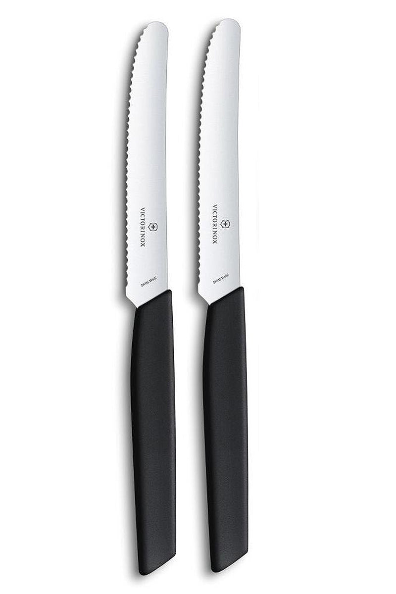 Thika kuzhine Swiss Modern, 11cm, set 2 pjesë, e valëzuar, e zezë