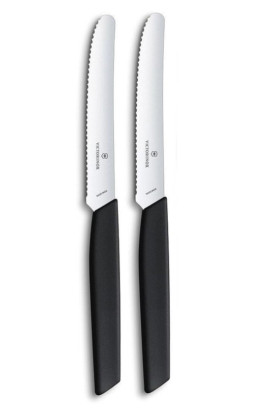 Thika kuzhine Swiss Modern, 11cm, set 2 pjesë, e valëzuar, e zezë