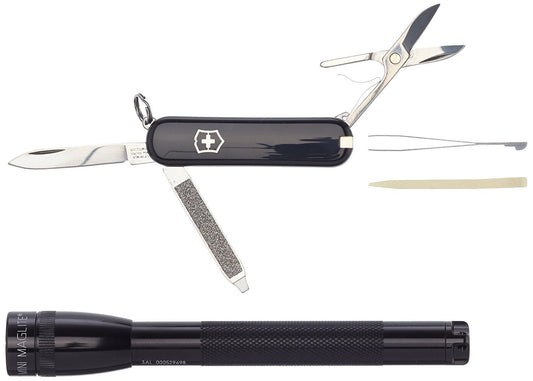 Set - brisk i zi xhepi + bateri "Mini-Maglite AAA"