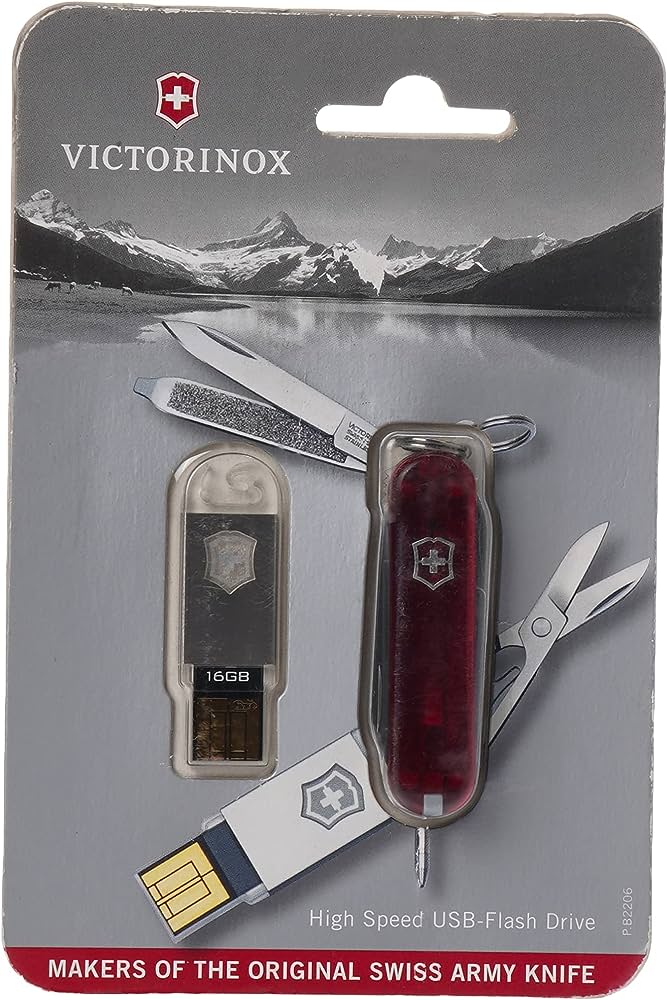 Thikë xhepi "VICTORINOX@WORK USB KEY WITH TOOLS RED 16GB"