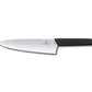 Thikë kuzhine Swiss Modern, 20 cm, e drejtë, me fluks, e zezë, flluskë
